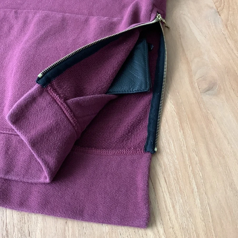 John Elliot Villain Crew Neck Sweatshirt with side zippers - Picture 5 of 10